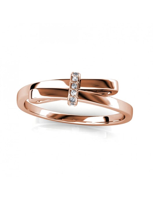 Ring mit leuchtender Schleife - Rose Gold und Kristall - Image 3