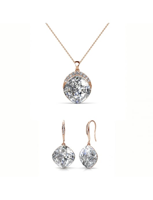 Tiffy Hook Set und Box - Rose Gold und Kristall - Image 1