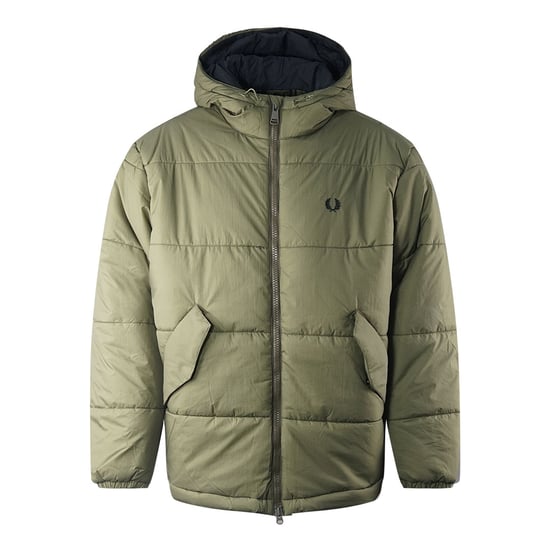 Fred Perrys grüne Primaloft-Jacke mit Kapuze - Image 1