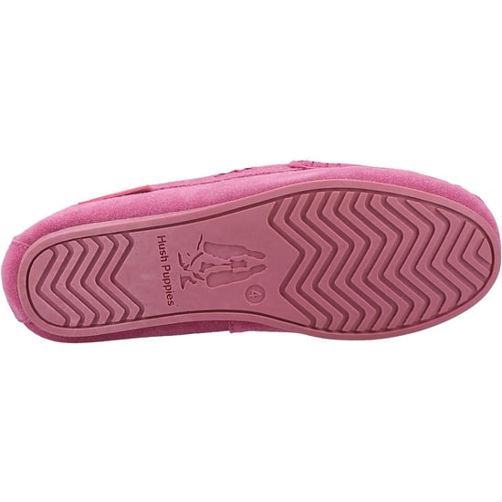 Hush Puppies Annie Mocassin Wildleder Damen Rosa Hausschuhe - Image 3