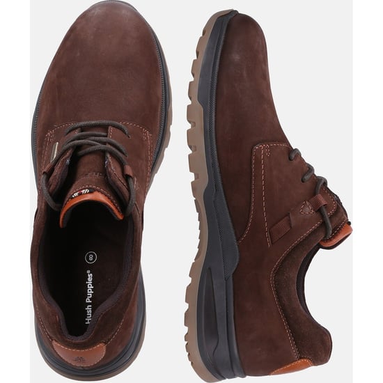 Hush Puppies Pele Leder Herren Braun Nubuk Schnürschuhe - Image 6