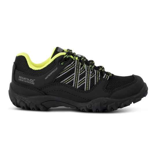 Regatta - Kinder Wanderschuhe "Edgepoint", Wasserfest (Schwarz/Leuchtend Limone) - Image 1