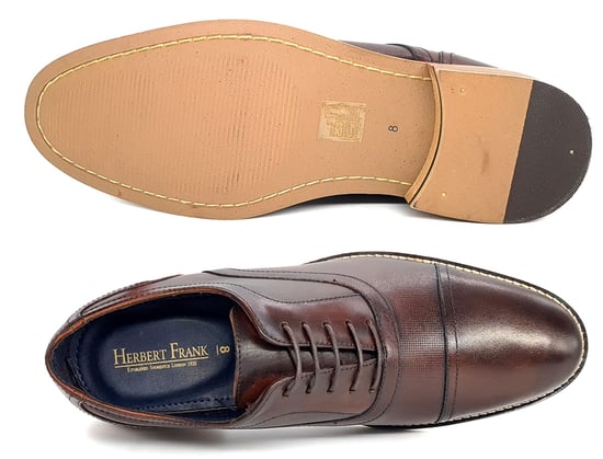 Herbert Frank Holborn Leather Bordo Mens Derby Shoes