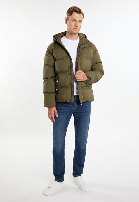 Dreimaster Winterjacke mit Wattierung Herren militärisch oliv - Image 2