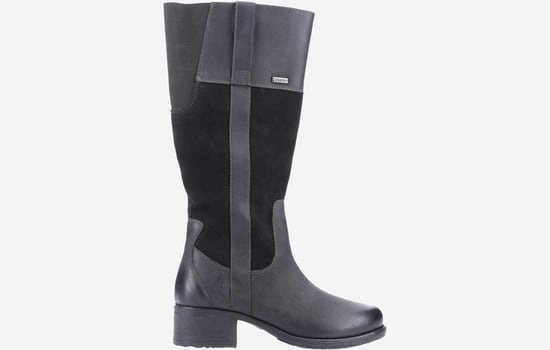 Hush Puppies Samara Damenstiefel Aus Schwarzem Wildleder - Image 1