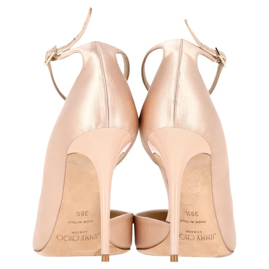 Jimmy Choo Lucy 100 spitze Satin-Pumps in Nude - Image 4
