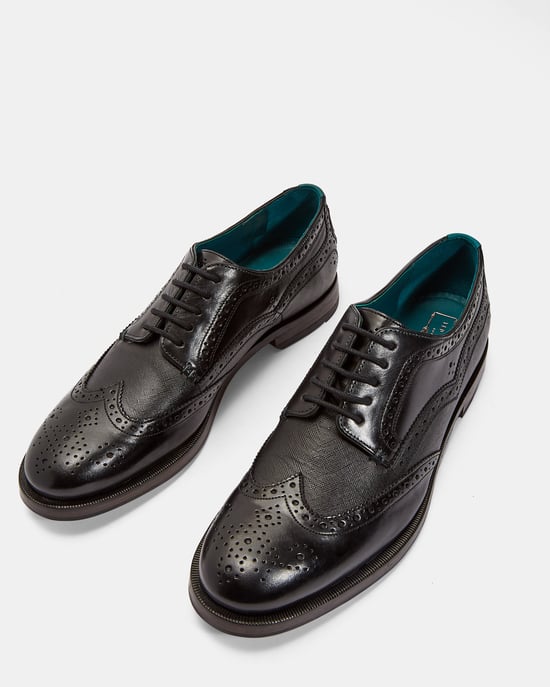 Ted Baker Senape Classic Leather Brogue Derby, Black