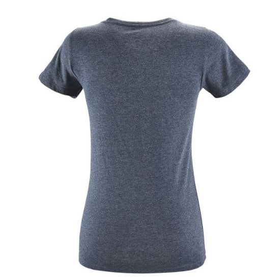 SOLS Womens/Ladies Regent Fit Short Sleeve T-Shirt (Heather Denim) - Image 2
