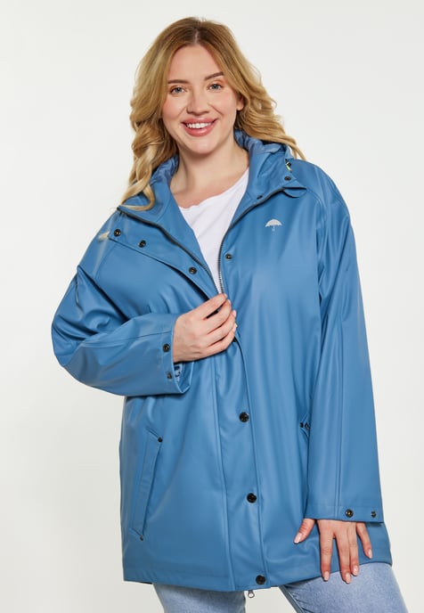Schmuddelwedda Regenmantel in großen Größen Damen Stahlblau - Image 3
