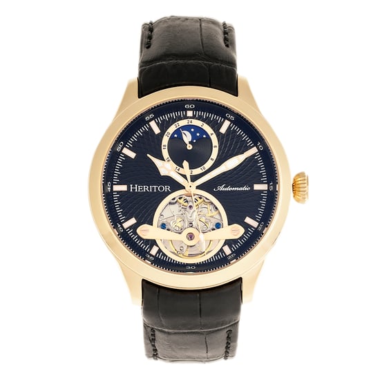 Heritor Automatik Gregory Semi-Skelettuhr mit Lederarmband - Image 1