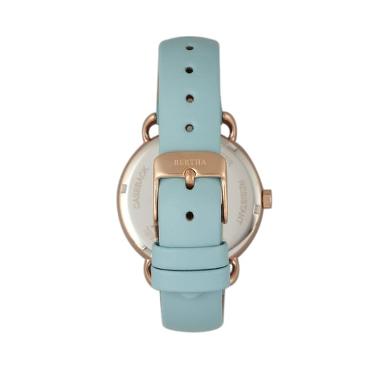 Bertha Gwen Lederarmbanduhr mit Tag/Datum - Image 2