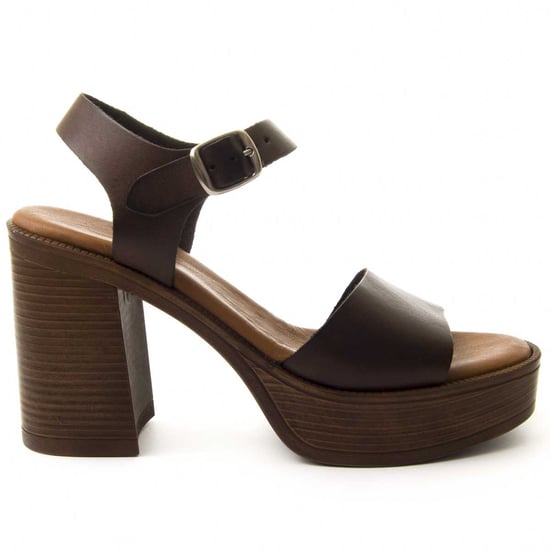 Confortable heel sandal MONTEVITA in Brown