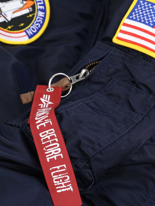 Alpha Industries Men's MA-1 VF NASA Bomber Jacket in Dark Blue