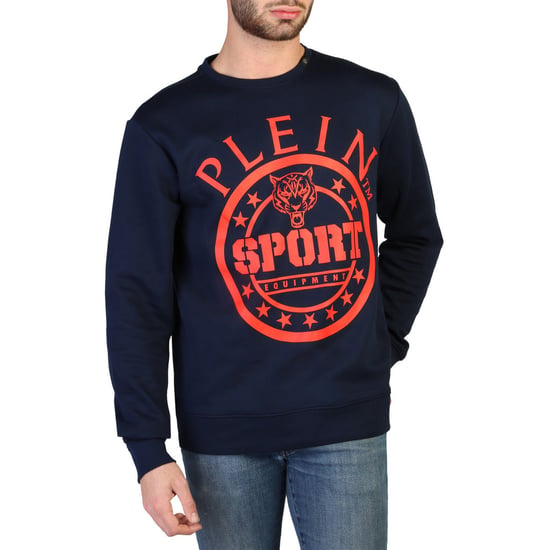 Plein Sport Herren blauer Baumwollpullover - Image 1