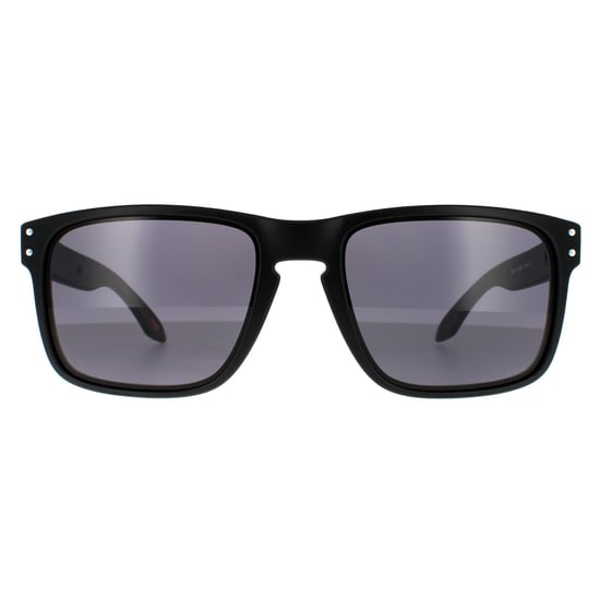 Oakley Rechteckige Herren Sonnenbrille Matt Schwarz Prizm Grau - Image 1