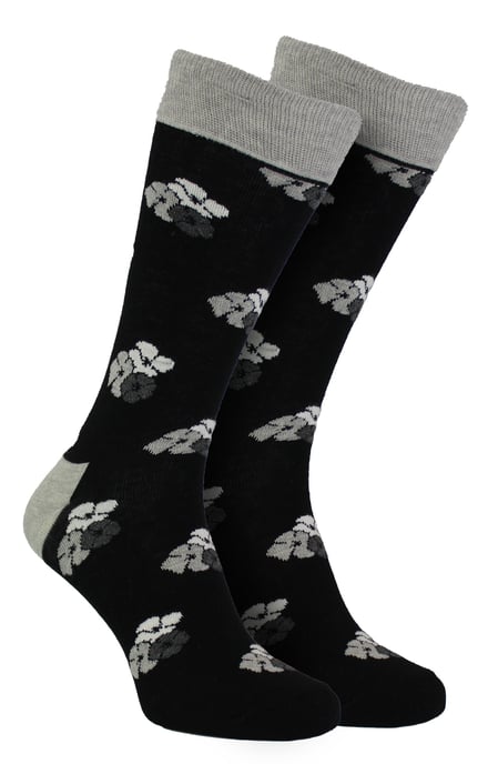 HS by Happy Socks - Herren 3er-Pack Classic Flower Dress Socken - Flower (Schwarz) - Image 1