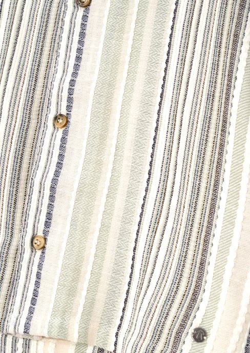 Moaksy Textured Stripe Resort Shirt