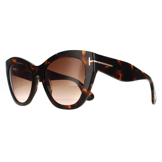 Tom Ford Cat Eye Womens Dark Havana Brown Gradient FT0940 Cara Sunglasses