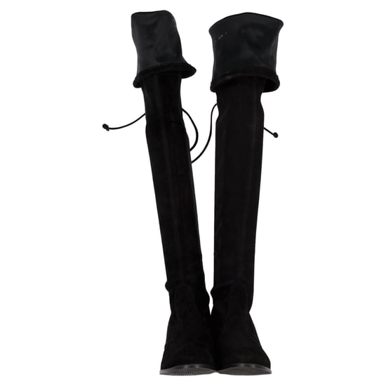 Stuart Weitzman Tieland 85 Overknee-Stiefel aus schwarzem Wildleder - Image 2
