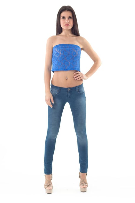 Spitzen-Bandeau in Blau - Image 1