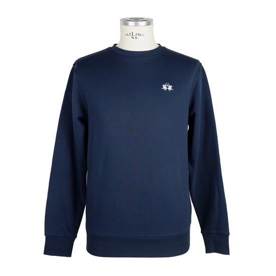 La Martina Herren Blau Baumwollpullover - Image 1
