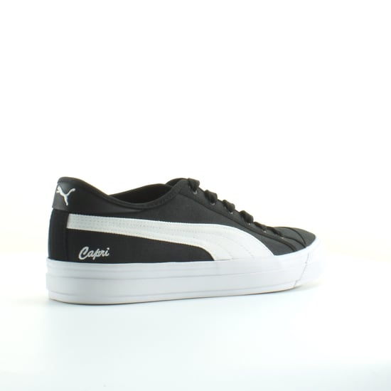 Puma Capri Black Canvas Mens Lace Up Trainers 369246 01