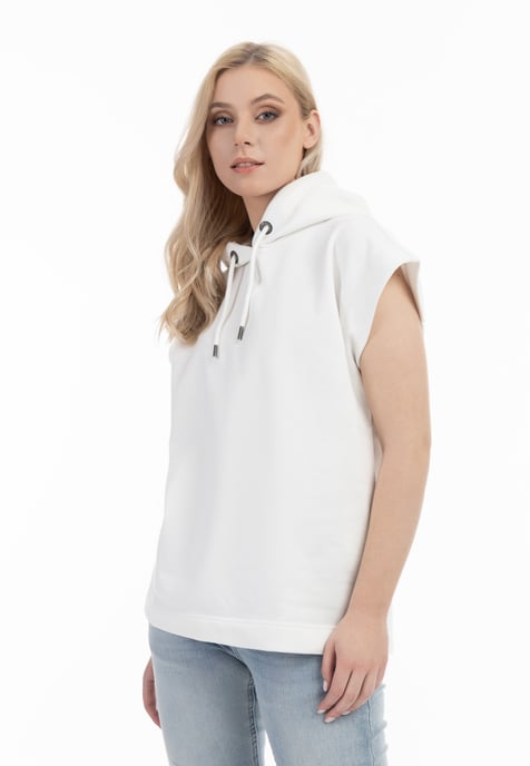 Dreimaster Oversize Sweatshirt Damen Wollweiss - Image 3