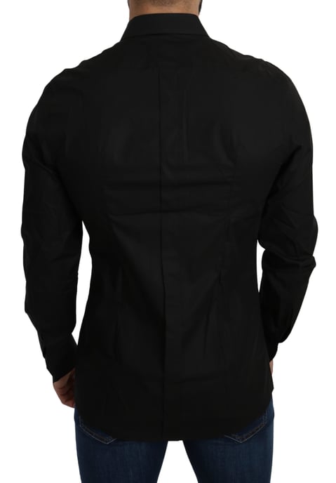Dolce & Gabbana Elegantes Floralgesticktes Baumwollhemd für Herren - Image 3