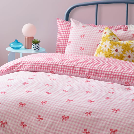 Heya Home Gingham Schleifen Bedrucktes Bettbezug-Set - Image 2