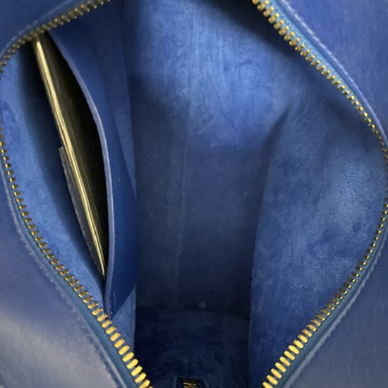Saint Laurent Baby Monogram Cabas Tote aus blauer Leder - Image 5