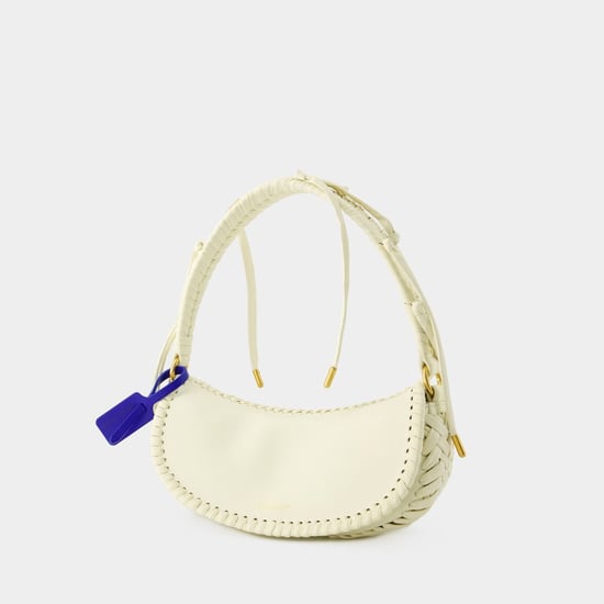 Kante Weben Schultertasche - Off White - Leder - Beige - Image 2