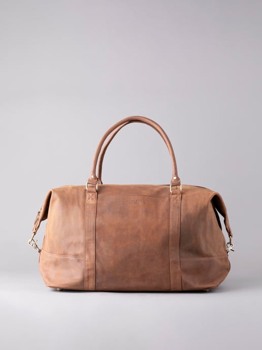 Hunter Leather Holdall in Tan