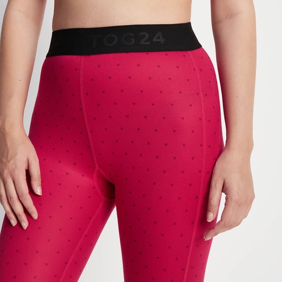 Snowdon Womens Thermal Base Layer Legging Cerise Fairisle