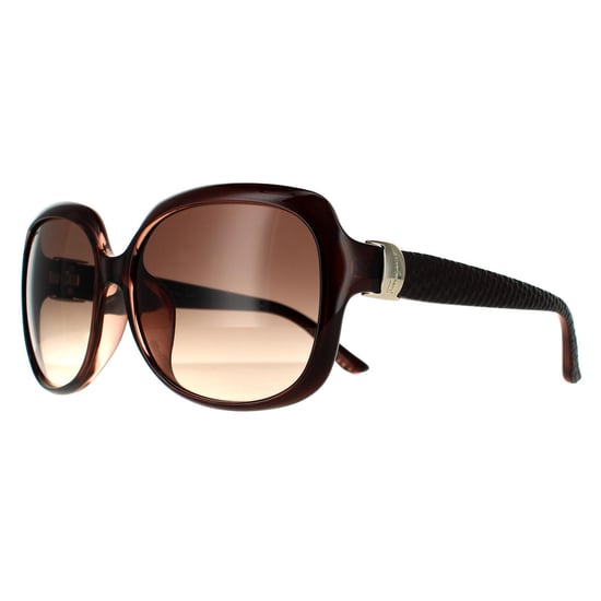 Salvatore Ferragamo Rechteckige Damen Sonnenbrille in Braun mit Farbverlauf - Image 2