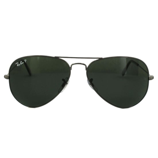 Ray-Ban Aviator Unisex Gunmetal Green Polarized Sunglasses