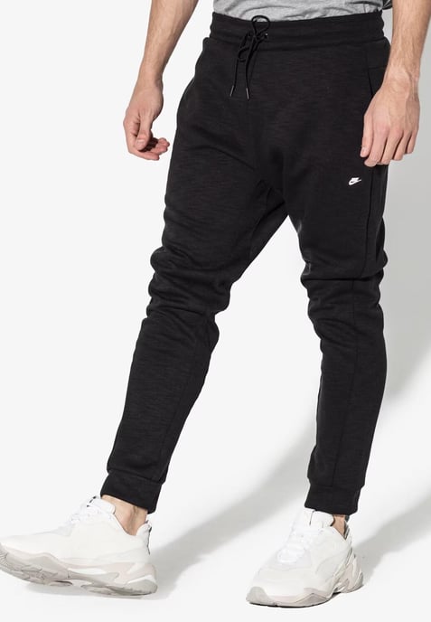 Nike Sportswear Optic Herren-Fleece-Crew-Trainingsanzug in Schwarz - Image 4