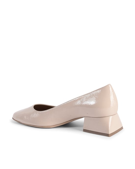 19V69 Italia Womens Heeled Ballerina Sofia Naplack Nude