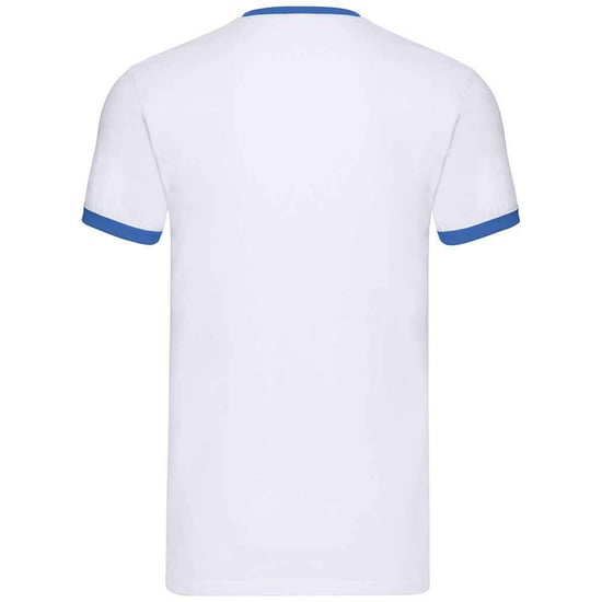 Fruit of the Loom - "Ringer" T-Shirt für Herren (Weiß/Königsblau) - Image 2