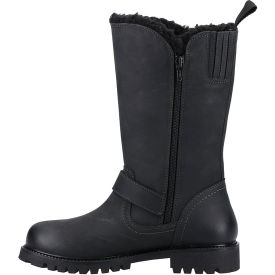 Hush Puppies Winnie Leder Damen Schwarz Stiefel - Image 4
