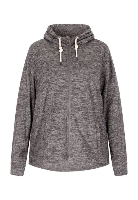 Dreimaster Fleecejacke Damen Grau Melange - Image 1