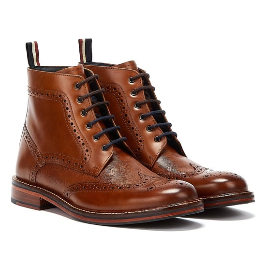 Ben Sherman Alfred Brogue Herren Tan Stiefel - Image 1