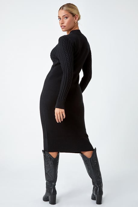 Cable Knit Midi Jumper Dress - Image 4