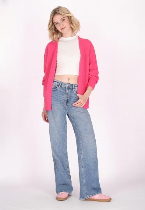 Mymo Strickjacke Damen Rosa - Image 2