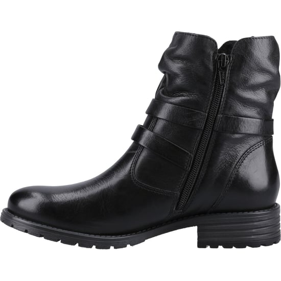 Hush Puppies Piper Leder Damen Schwarz Stiefel - Image 4
