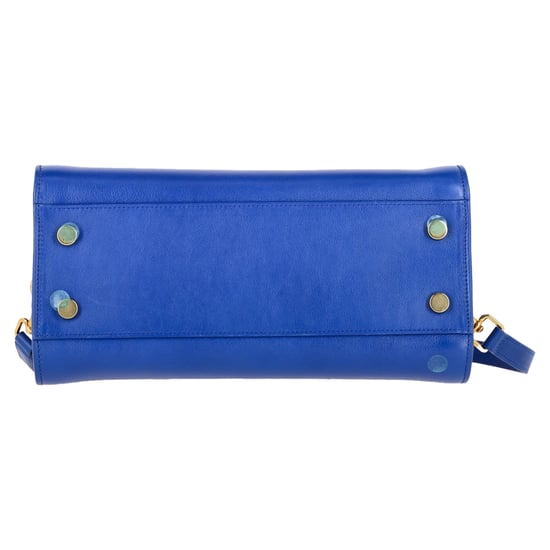 Saint Laurent Baby Monogram Cabas Tote aus blauer Leder - Image 4