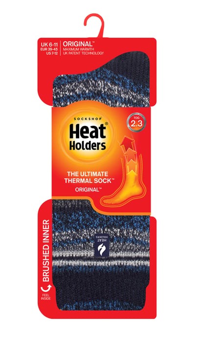 Wärmehalter - Extra dicke Herren-Thermosocken für den Winter | Warme flauschige Fleece-Isoliersocken | Geschenke für Männer - Navy (Bari) - Image 2