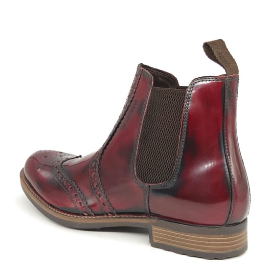 HX London Albert Leather Oxblood Mens Chelsea Boots
