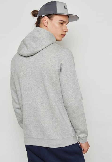 Nike Club Pullover Hoodie mit gesticktem Logo in Grau - Image 2