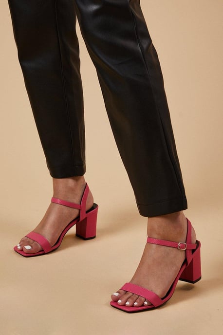Mimosa High Block Heel Barely There Sandals