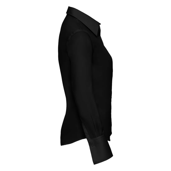 Russell Collection - "Ultimate" Hemd für Damen Langärmlig (Schwarz) - Image 3